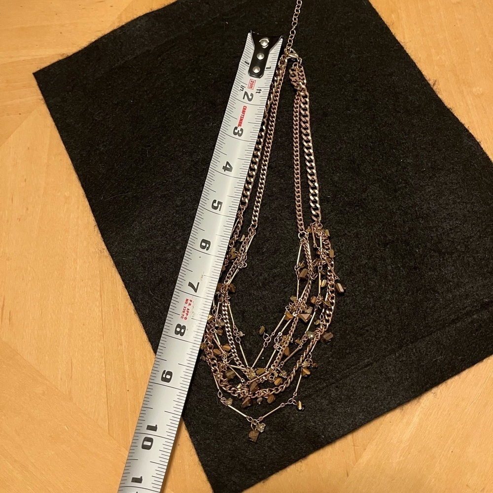 Simply Vera Multistrand Rose Gold Necklace - Picture 8 of 14